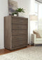 Melbourne Five Drawer Chest in Dark Pine