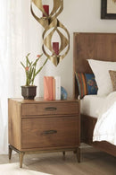 Adler Two Drawer Nightstand in Natural Walnut