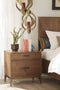 Adler Two Drawer Nightstand in Natural Walnut