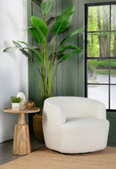 Hudson Upholstered Swivel Chair Natural