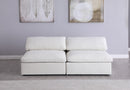 Serene 2 Piece Linen Deluxe Modular Overstuffed Armless Sofa