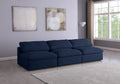 Serene 3 Piece Linen Deluxe Modular Overstuffed Armless Sofa