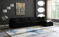 Plush 5 piece Velvet Standard Modular Overstuffed Reversible Sectional