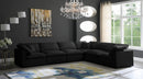 Plush 6 Piece Velvet Standard Modular Overstuffed Reversible Sectional