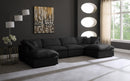 Plush 6 Piece Velvet Standard Modular Overstuffed Reversible Sectional