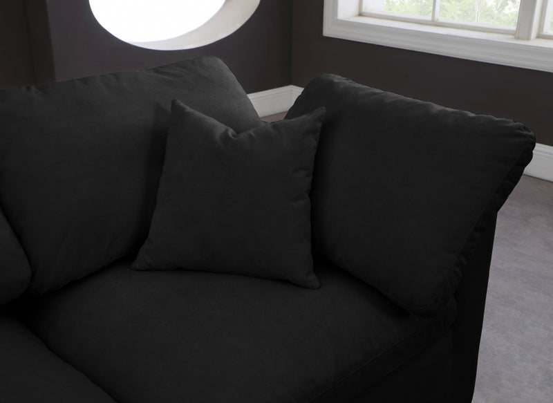 Plush 6 Piece Velvet Standard Modular Overstuffed Reversible Sectional