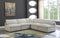 Plush 5 piece Velvet Standard Modular Overstuffed Reversible Sectional