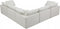 Plush 5 piece Velvet Standard Modular Overstuffed Reversible Sectional