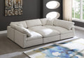 Plush 7 Piece Velvet Standard Modular Overstuffed Reversible Sectional