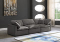 Cloud Plush Velvet Modular Down Feather 3-Piece Sofa
