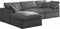 Plush 4 Piece Velvet Standard Modular Overstuffed Reversible Sectional