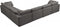 Plush 6 Piece Velvet Standard Modular Overstuffed Reversible Sectional