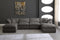 Plush 6 Piece Velvet Standard Modular Overstuffed Reversible Sectional