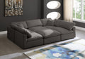 Plush 7 Piece Velvet Standard Modular Overstuffed Reversible Sectional
