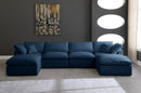 Plush 6 Piece Velvet Standard Modular Overstuffed Reversible Sectional