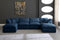Plush 6 Piece Velvet Standard Modular Overstuffed Reversible Sectional