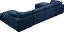 Plush 6 Piece Velvet Standard Modular Overstuffed Reversible Sectional