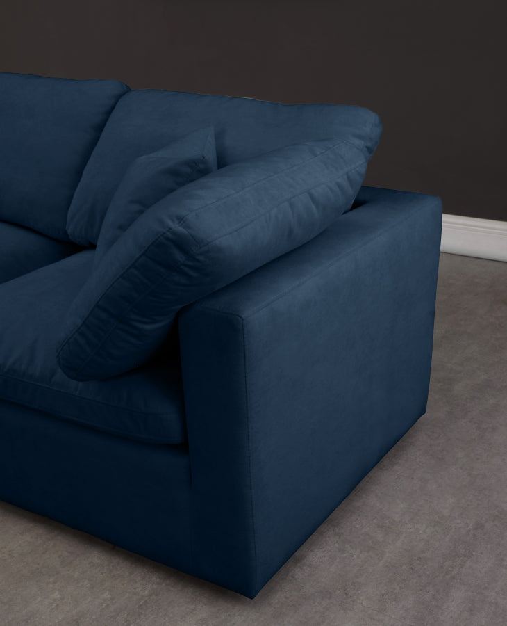 Plush 6 Piece Velvet Standard Modular Overstuffed Reversible Sectional