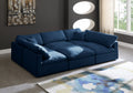 Plush 7 Piece Velvet Standard Modular Overstuffed Reversible Sectional