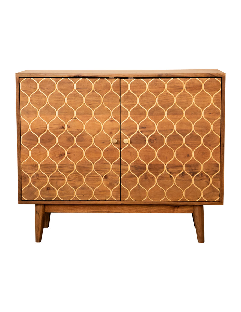 Lantana Rectangular 3-door Accent Cabinet Natural