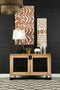 April 2-door Accent Cabinet White Washed and Black