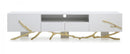 Modrest Legend Modern White & Gold TV Stand