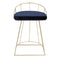 Canary Counter Stool Gold Metal - Set Of 2
