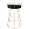 Canary Counter Stool Gold Metal - Set Of 2