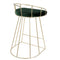 Canary Counter Stool Gold Metal - Set Of 2