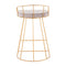 Canary Counter Stool Gold Metal - Set Of 2