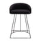 Canary Upholstered Counter Stool Black Steel - Set Of 2