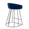Canary Upholstered Counter Stool Black Steel - Set Of 2