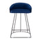 Canary Upholstered Counter Stool Black Steel - Set Of 2