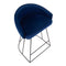 Canary Upholstered Counter Stool Black Steel - Set Of 2