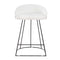 Canary Upholstered Counter Stool Black Steel - Set Of 2