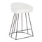 Canary Upholstered Counter Stool Black Steel - Set Of 2