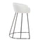 Canary Upholstered Counter Stool Black Steel - Set Of 2