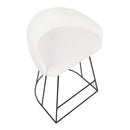 Canary Upholstered Counter Stool Black Steel - Set Of 2