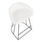 Canary Upholstered Counter Stool Black Steel - Set Of 2