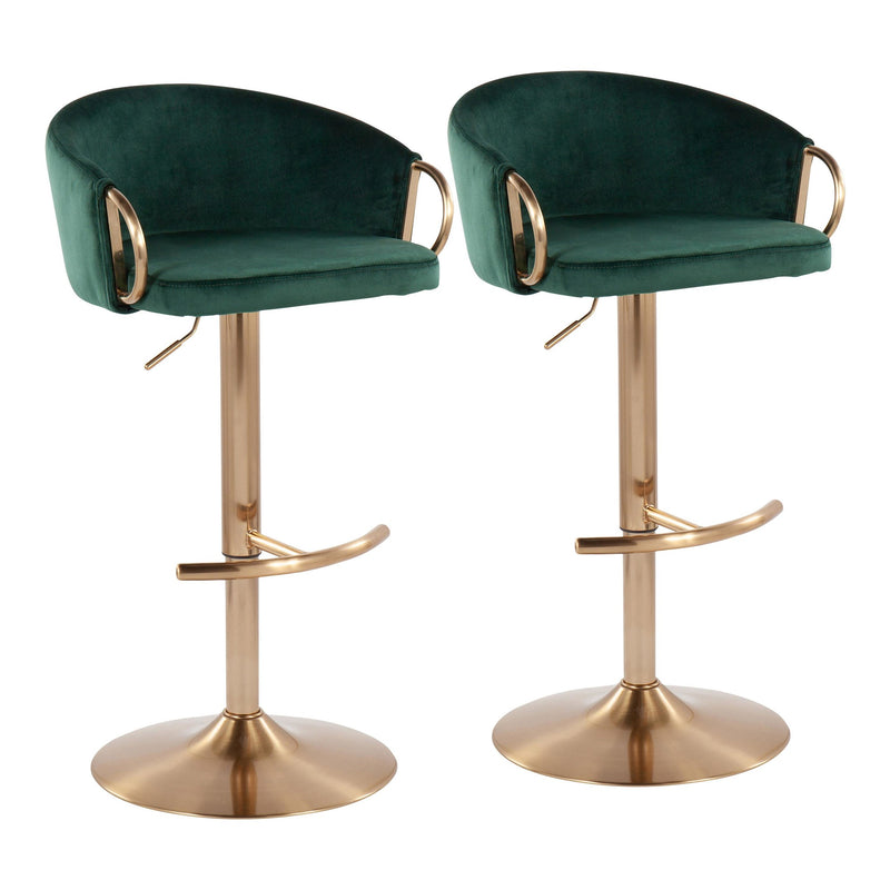 Claire Adjustable Bar Stool - Set Of 2