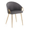 Claire Chair Gold Pu