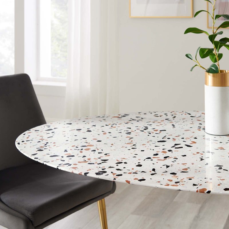 Lippa 60" Oval Terrazzo Dining Table