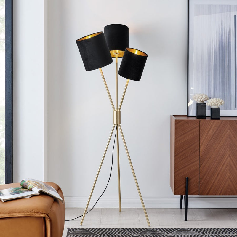 Crisanta Velvet Shade Floor Lamp