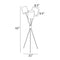 Crisanta Velvet Shade Floor Lamp