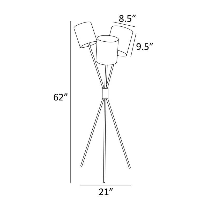 Crisanta Velvet Shade Floor Lamp