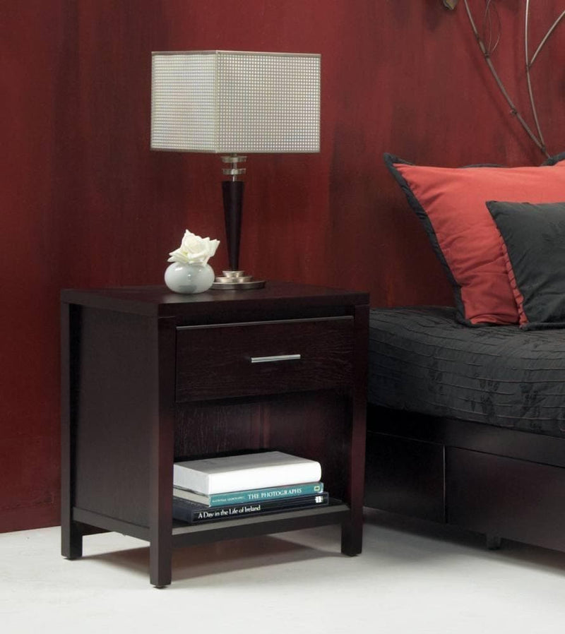Nevis One Drawer Nightstand in Espresso