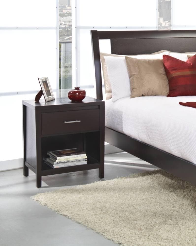Nevis One Drawer Nightstand in Espresso