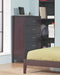 Nevis Five Drawer Chest in Espresso