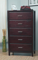 Nevis Five Drawer Chest in Espresso