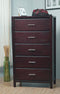 Nevis Five Drawer Chest in Espresso